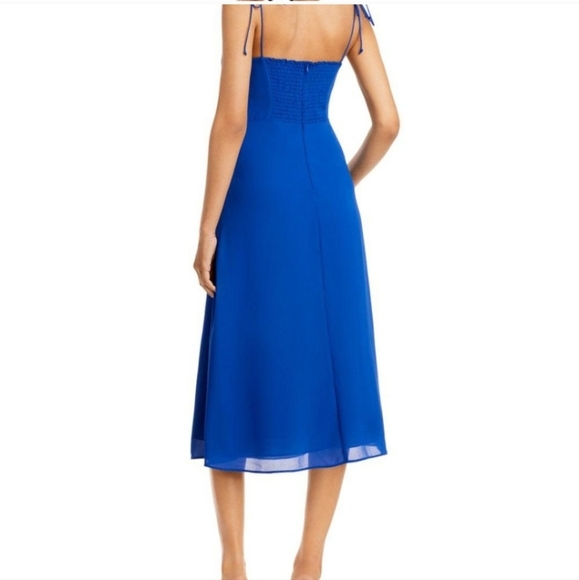 Designer AQUA from BLOOMINGDALES Cobalt Blue Evening, High Slit. Bustier Meduim. - Picture 2 of 10